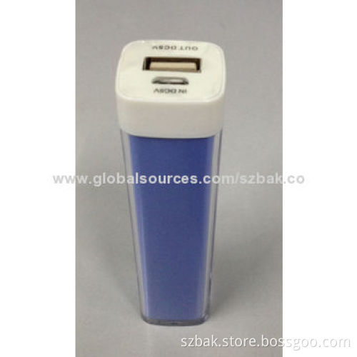 Power Banks, Capacity of 2,000mAh, 5V/1A Input and Output, Sized 92*25*25mm with Good Quality